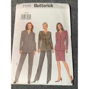 Butterick 3599 Misses Coat Skirt & Pants Sewing Pattern Sizes 8 10 12 - uncut